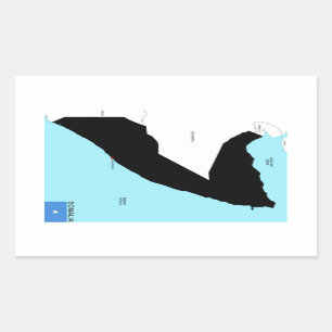 somalia country political map flag rectangular sticker