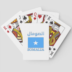 Somalia Flag الصومال Arabic & English WordArt Playing Cards