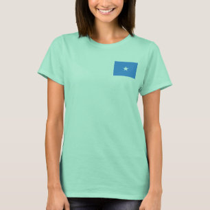 Somalia Flag and Map dk T-Shirt