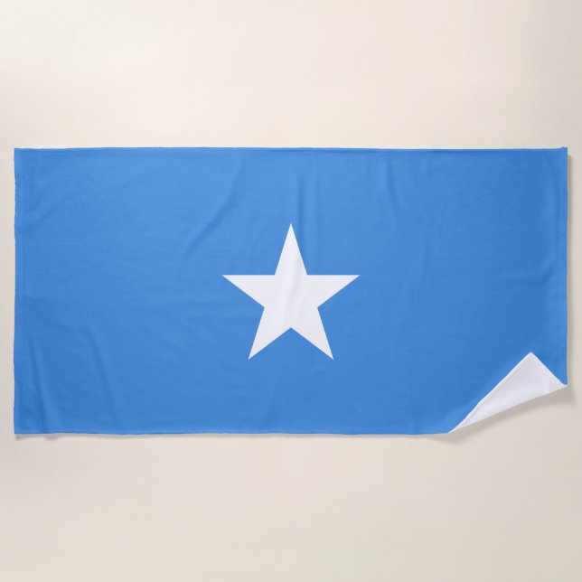 Somalia Flag Beach Towel (Front)