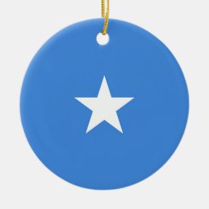 Somalia flag ceramic tree decoration