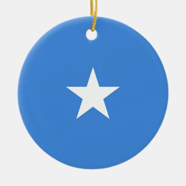 Somalia flag ceramic tree decoration (Front)