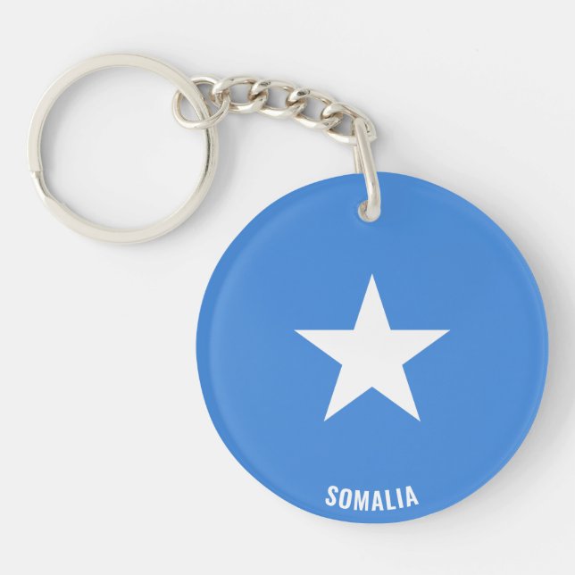 Somalia Flag Charming Patriotic Key Ring (Front)