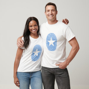 Somalia Flag Fingerprint T-Shirt