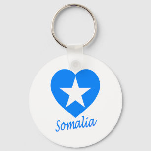 Somalia Flag Heart Key Ring