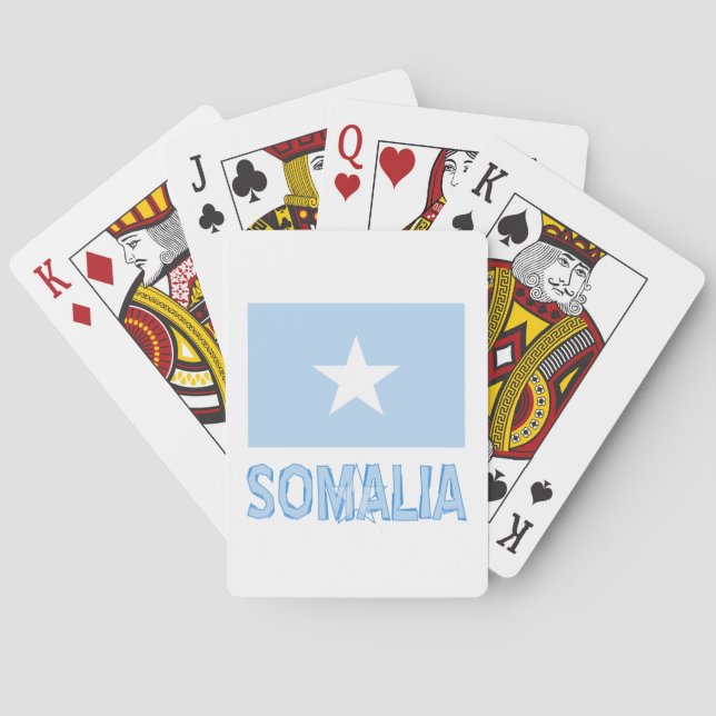 Somalia Flag & Name Playing Cards (Back)