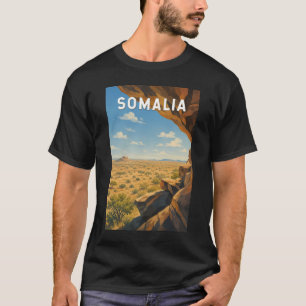 Somalia Illustration Travel Art Vintage T-Shirt