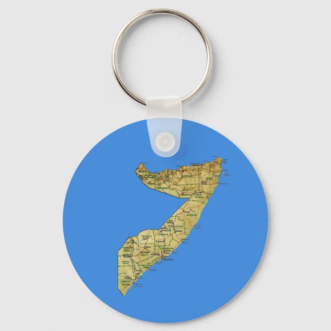 Somalia Map Keychain (Front)
