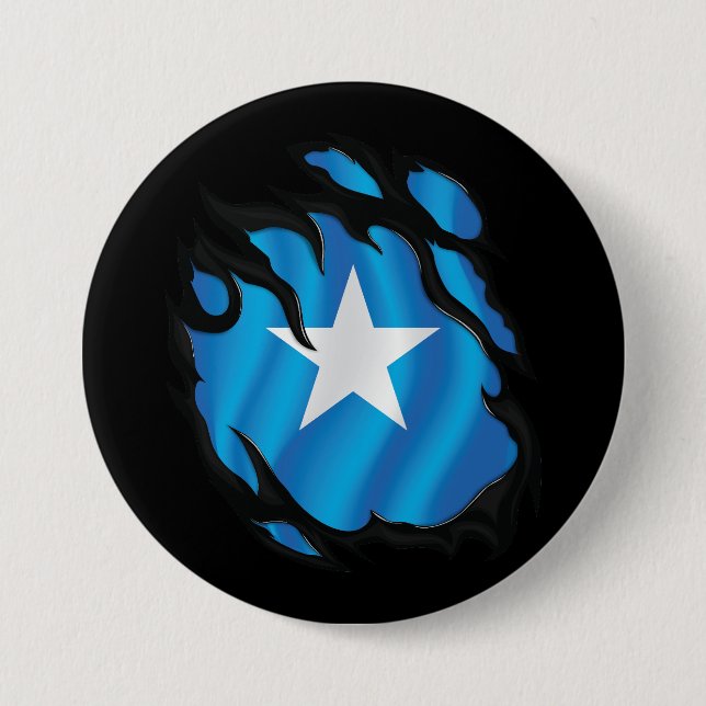 Somalia Ripped Flag 7.5 Cm Round Badge (Front)