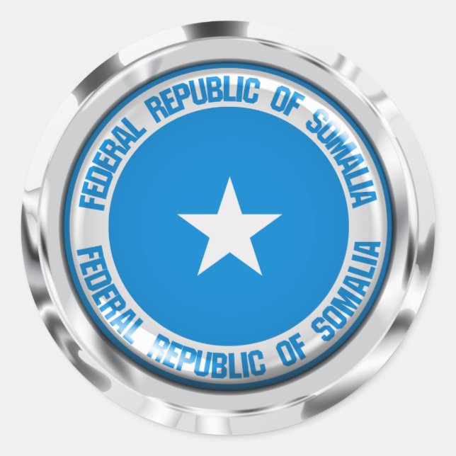 Somalia Round Emblem Classic Round Sticker (Front)