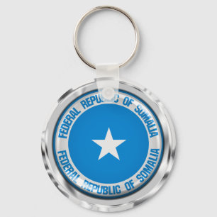 Somalia Round Emblem Key Ring