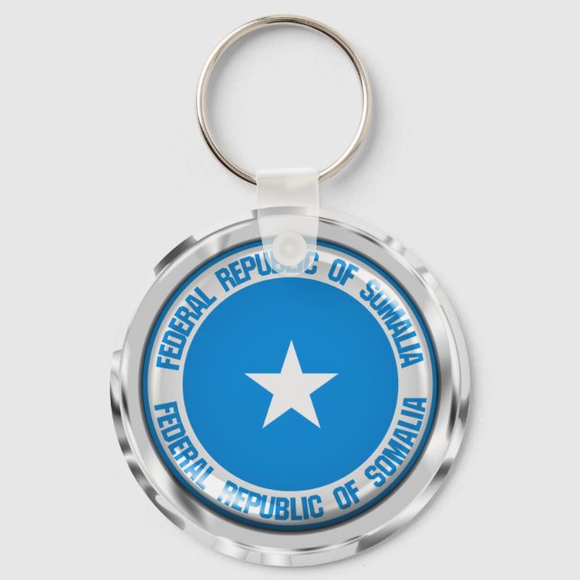 Somalia Round Emblem Key Ring (Front)