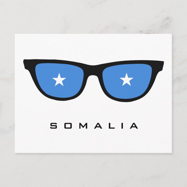 Somalia Shades custom text & colour postcard (Front)
