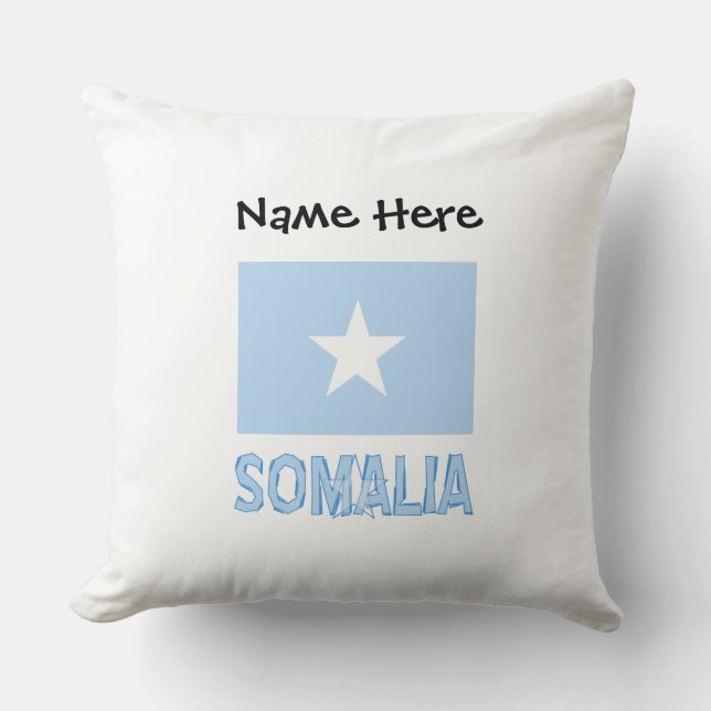 Somalia Somali Flag Black Personalisation  Cushion (Front)