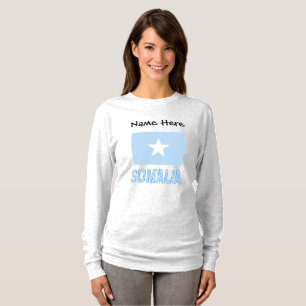 Somalia Somali Flag Black Personalisation T-Shirt