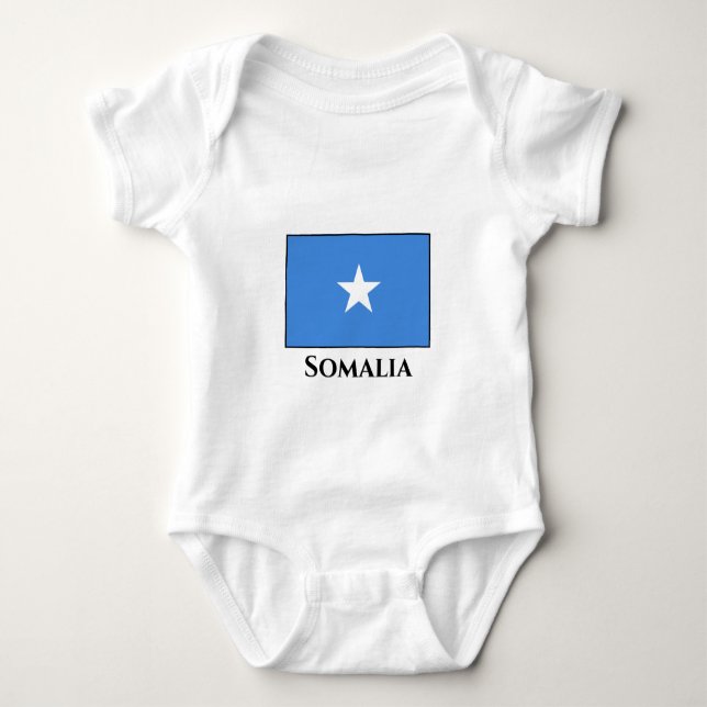 Somalia (Somalian) Flag Baby Bodysuit (Front)