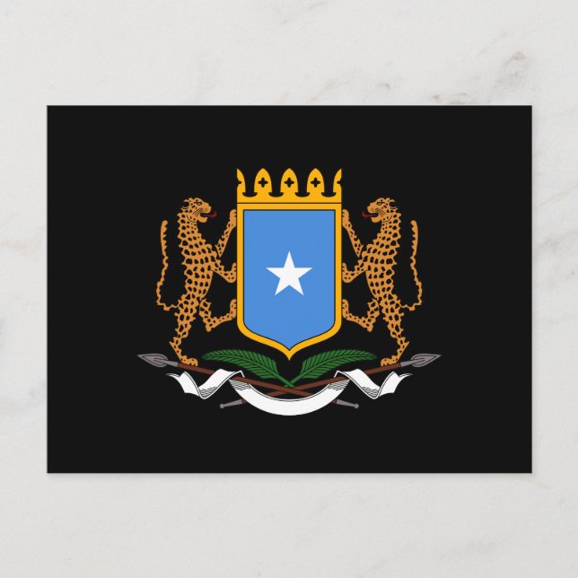 Somalian coat of arms postcard (Front)