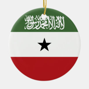 Somaliland flag ceramic tree decoration