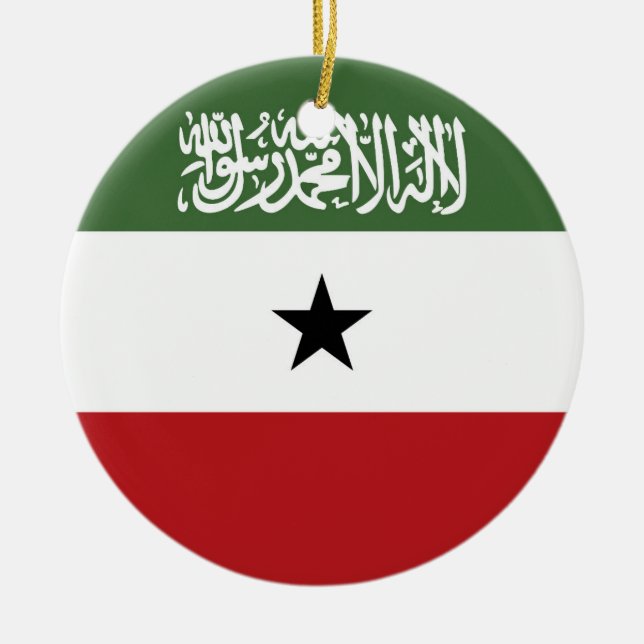 Somaliland flag ceramic tree decoration (Front)