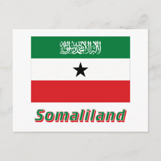 Somaliland Flag with Name Postcard