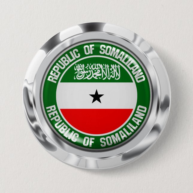 Somaliland Round Emblem 7.5 Cm Round Badge (Front)