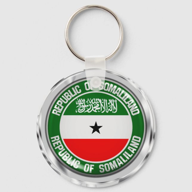Somaliland Round Emblem Key Ring (Front)