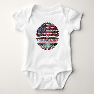 Somaliland Somalilander American USA Tree Roots Baby Bodysuit