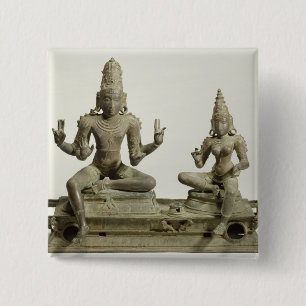 Somaskanda, Chola, Tamil Nadu (bronze) 15 Cm Square Badge