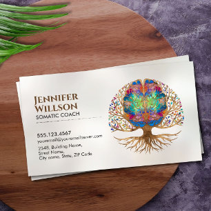 Somatic Coach Brain Tree Mind Body Wellness Business Card