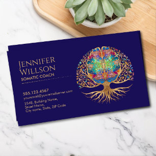 Somatic Coach Brain Tree Mind Body Wellness Business Card