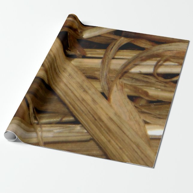 Sombre Straw Wrapping Paper (Unrolled)