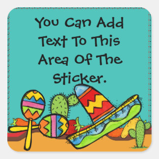 Sombrero and Maracas Custom Stickers