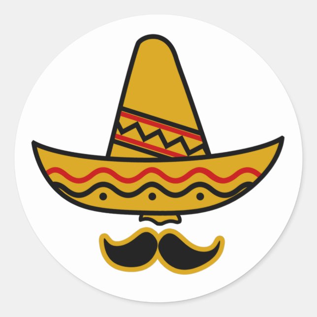 Sombrero and Moustache Stickers (Front)