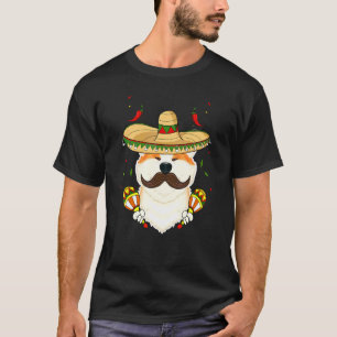 Sombrero Dog I Cinco De Mayo Akita Inu T-Shirt