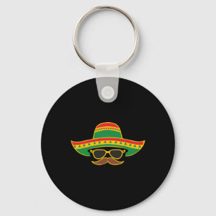 Sombrero Face Cinco De Mayo Mexican Fiesta Party K Key Ring