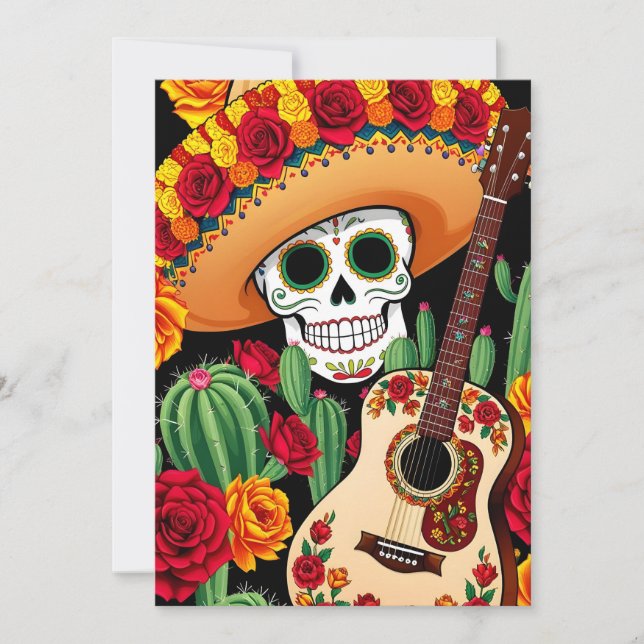 Sombrero Guitar Fun Postcard (Front)