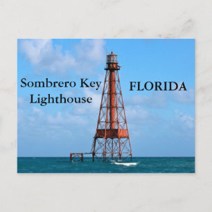 Sombrero Key Lighthouse, Florida Postcard