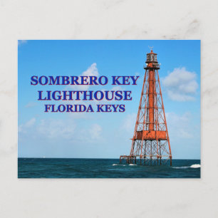 Sombrero Key Lighthouse, Florida Postcard