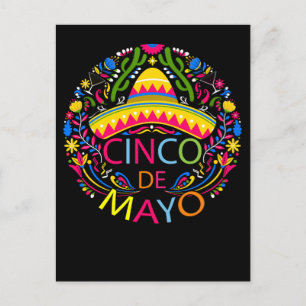 Sombrero Mexican Fiesta Happy Cinco De Mayo Party Postcard