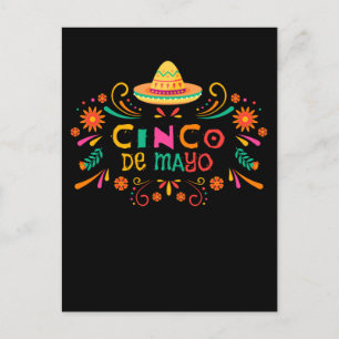 Sombrero Mexican Fiesta Happy Cinco De Mayo Postcard