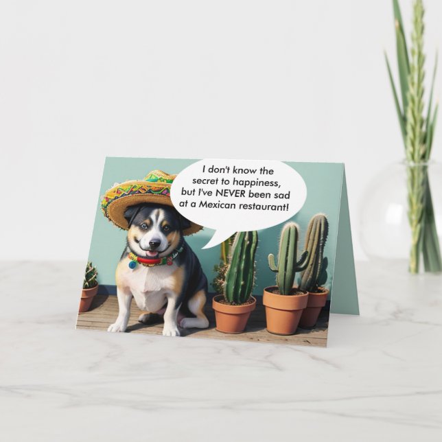 sombrero perro meme holiday card (Front)