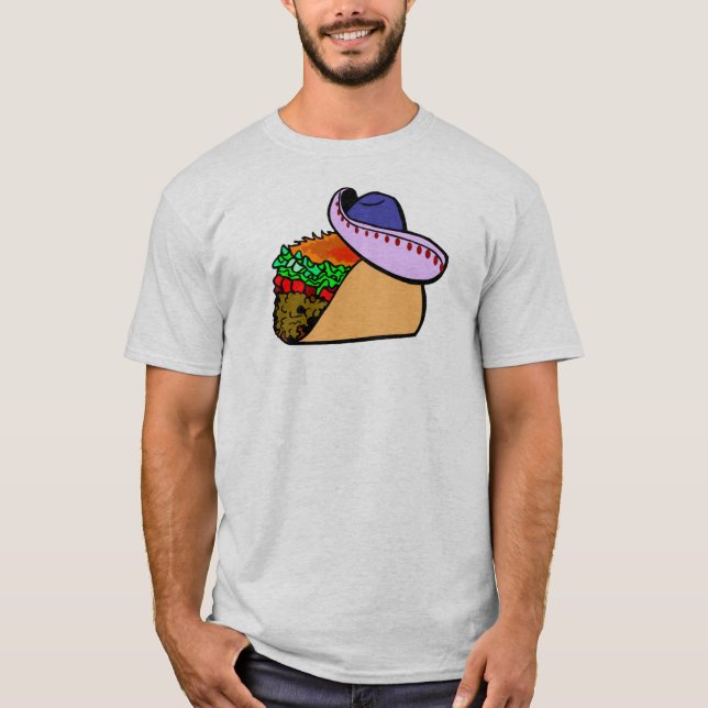 Sombrero Wearing Taco T-Shirt (Front)