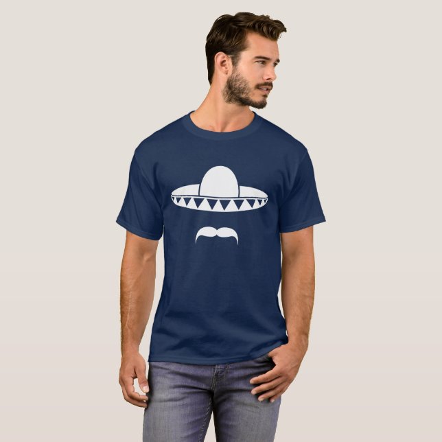 Sombrero with a beard T-Shirt (Front Full)