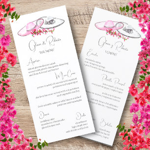 Sombreros & Flowers Mexican Wedding Bilingual Menu