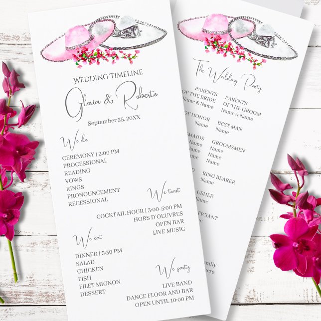 Sombreros & Flowers Mexican Wedding Program (Creator Uploaded)