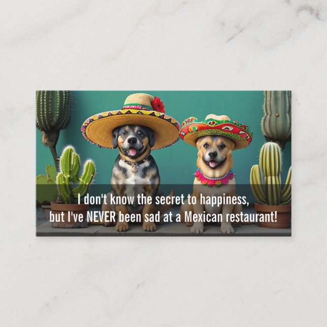sombreros perros meme loyalty card (Front)