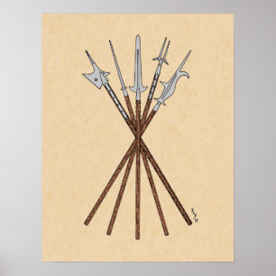 Some 16th Century Polearms Poster