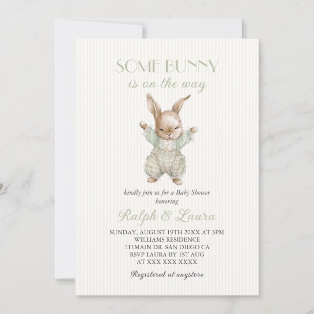 Some Bunny Baby Shower Invitation (Front)
