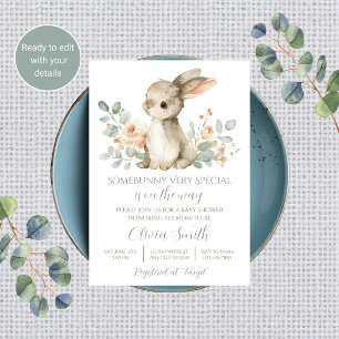 Some Bunny Baby Shower Invitation Vintage Bunny