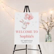 Some Bunny Balloon Birthday Party Welcome Sign